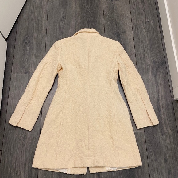 Moschino Vintage Cream Wool Coat Size 8 - Picture 10 of 15